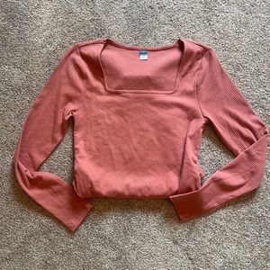 Never Worn Maternity Long Sleeved Square-Neck Bodysuit